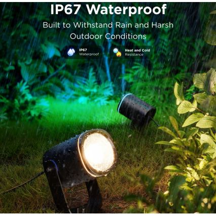 Govee - ΣΕΤ 2x LED RGBWW Dimming προβολέας LED/12W/230V IP67 2700-6500K Wi-Fi