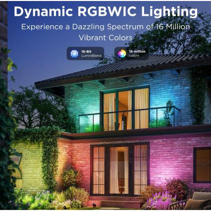 Govee - ΣΕΤ 2x LED RGBWW Dimming προβολέας LED/12W/230V IP67 2700-6500K Wi-Fi