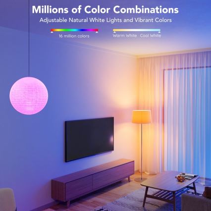 Govee - LED RGBWW Ρυθμιζόμενη λάμπα Smart MATTER E27/12W/230V 2700-6500K Wi-Fi
