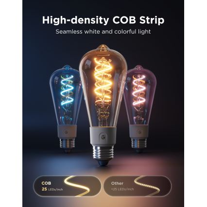 Govee - LED RGBWW Ρυθμιζόμενη λάμπα Smart MATTER ST64 E27/5W/230V 2700-6500K Wi-Fi