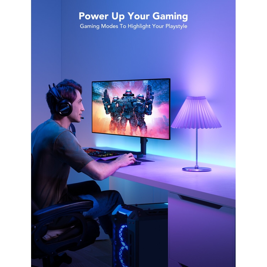 Govee - LED RGBWW Επιτραπέζια λάμπα dimming Smart E27/9W/230V 2700-6500K Wi-Fi