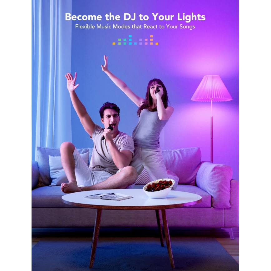 Govee - LED RGBWW Επιτραπέζια λάμπα dimming Smart E27/9W/230V 2700-6500K Wi-Fi