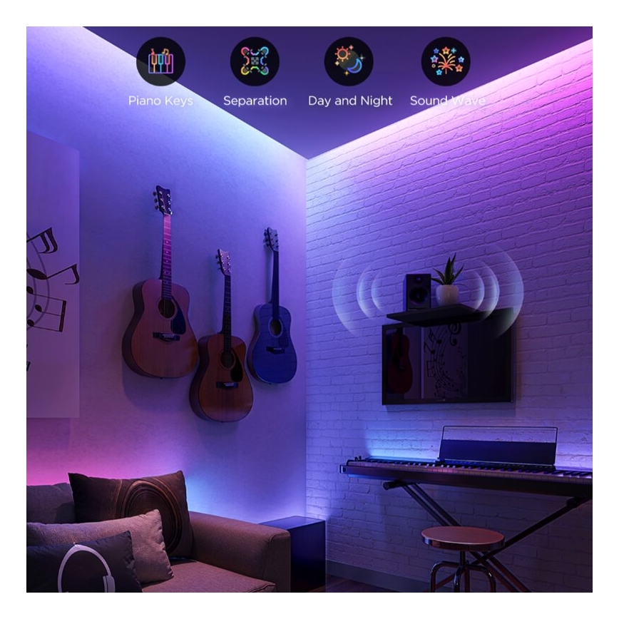 Govee - LED RGBWWIC Dimmable επέκταση ταινίας Strip Light 2 Pro 1m Wi-Fi Matter