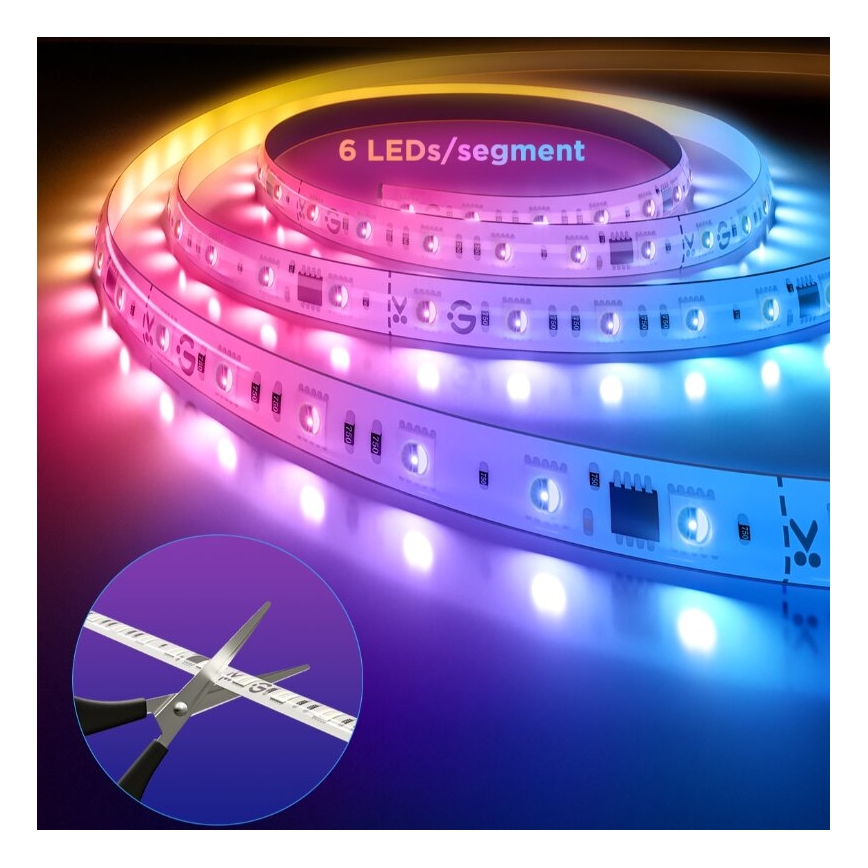 Govee - LED RGBWWIC Dimmable επέκταση ταινίας Strip Light 2 Pro 1m Wi-Fi Matter