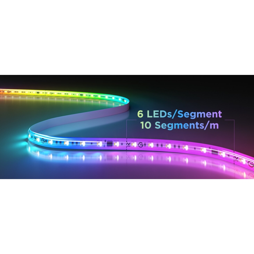 Govee - LED RGBWWIC Dimmable επέκταση ταινίας Strip Light 2 Pro 1m Wi-Fi Matter
