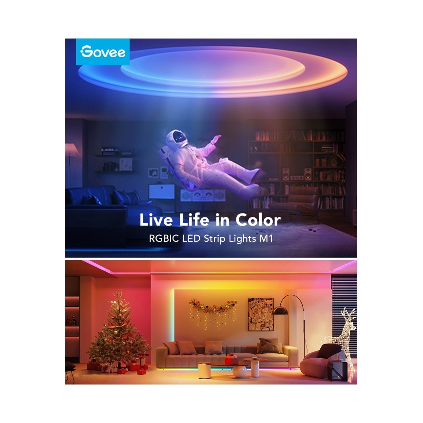 Govee - M1 PRO PREMIUM Smart RGBICW+Ταινία LED 2m Wi-Fi Matter