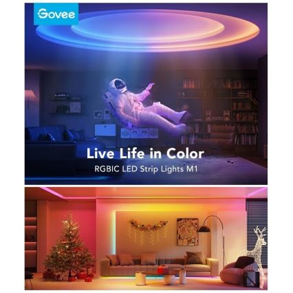 Govee - M1 PRO PREMIUM Smart RGBICW+ Ταινία LED 5m Wi-Fi