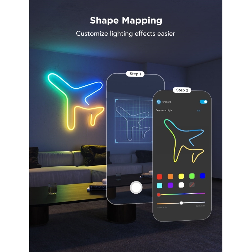 Govee - Neon 2 MATTER εύκαμπτη ταινία LED 5m RGBIC Wi-Fi IP67