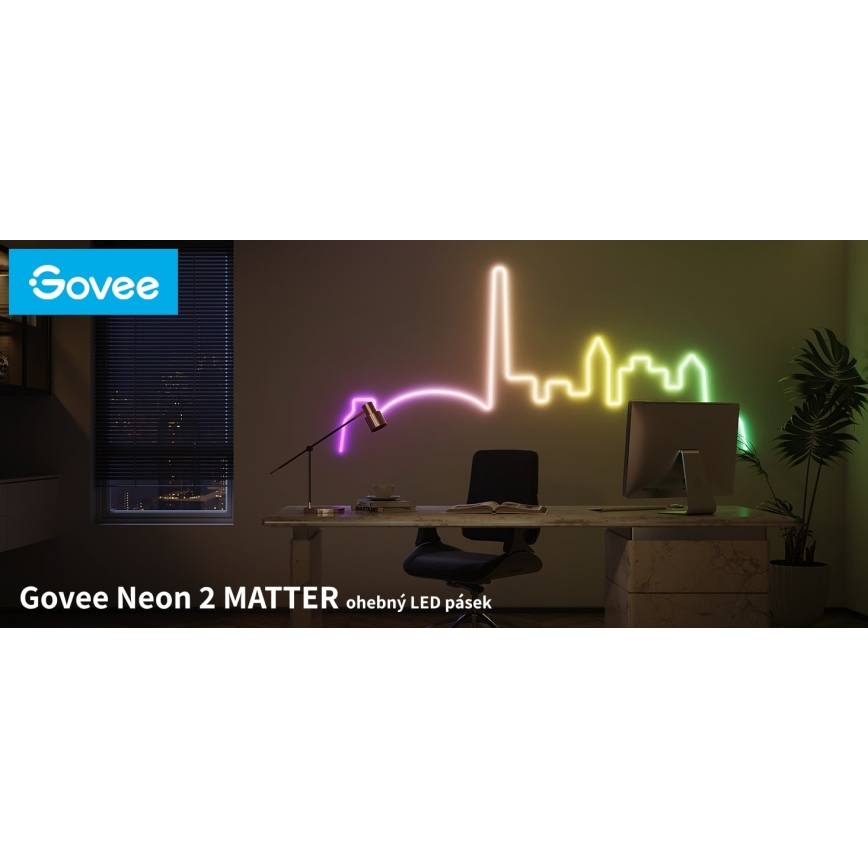 Govee - Neon 2 MATTER εύκαμπτη ταινία LED 5m RGBIC Wi-Fi IP67