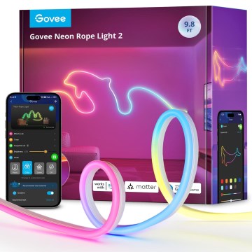 Govee - Neon 2 MATTER Ταινία LED εύκαμπτη 3m RGBIC Wi-Fi IP67