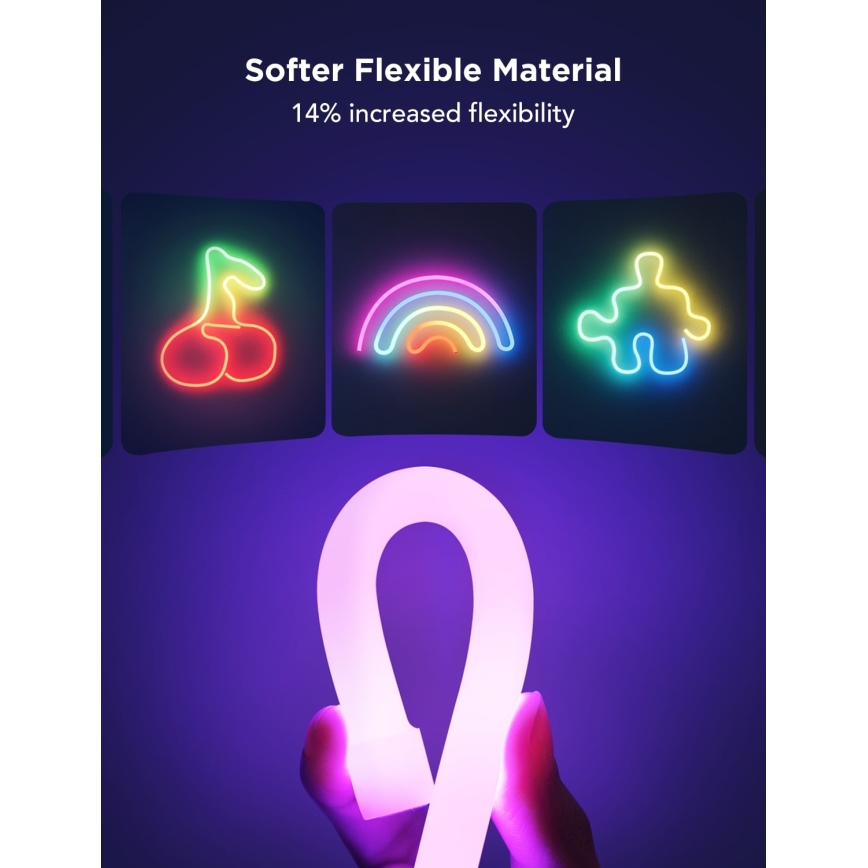 Govee - Neon 2 MATTER Ταινία LED εύκαμπτη 3m RGBIC Wi-Fi IP67