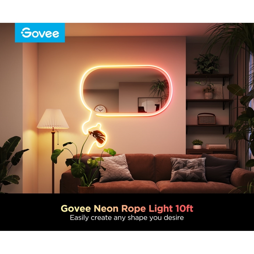 Govee - Neon 2 MATTER Ταινία LED εύκαμπτη 3m RGBIC Wi-Fi IP67