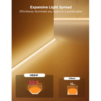 Govee - Neon MATTER LED γωνιακή ταινία 5m RGBIC Wi-Fi