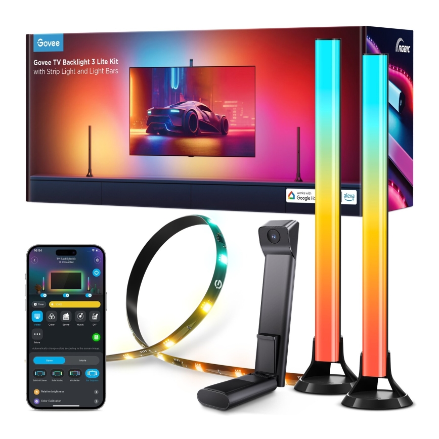 Govee - ΣΕΤ 2x Backlight TV 55-65 SMART LED οπίσθιος φωτισμός RGBICW Wi-Fi