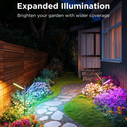 Govee - ΣΕΤ 2x LED RGBICWW Dimming Εξωτερικού χώρου φωτιστικό LED/18W/230V IP66 2700-6500K Wi-Fi