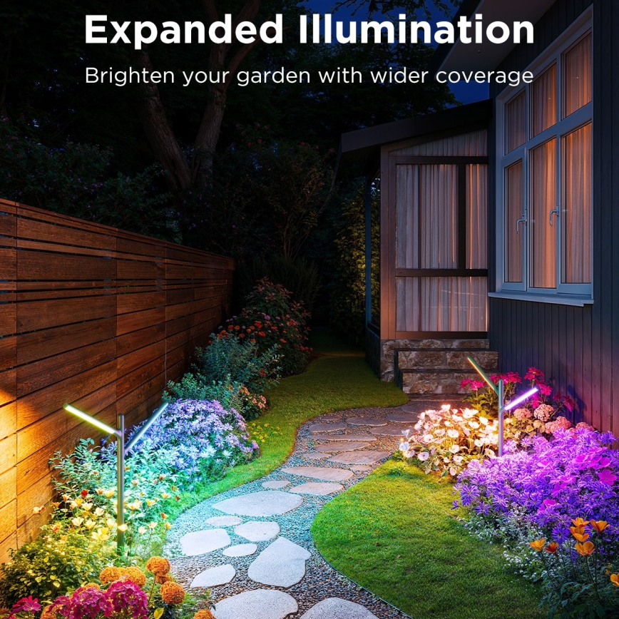 Govee - ΣΕΤ 2x LED RGBICWW Dimming Εξωτερικού χώρου φωτιστικό LED/18W/230V IP66 2700-6500K Wi-Fi