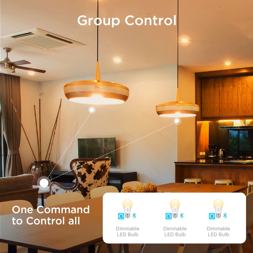 Govee - Σετ 2x LED ρυθμιζόμενη λάμπα Smart MATTER A60 E27/9W/230V 2700-6500K Wi-Fi