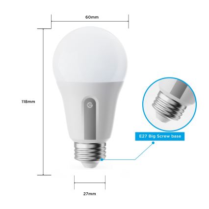 Govee - Σετ 2x LED ρυθμιζόμενη λάμπα Smart MATTER A60 E27/9W/230V 2700-6500K Wi-Fi