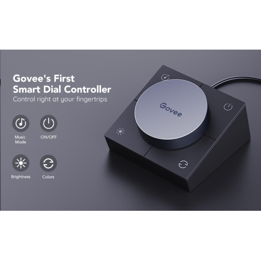 Govee - Σετ 2x Smart Gaming Wi-Fi LED RGBIC πάνελ + Smart Dual μαύρο + τηλεχειριστήριο