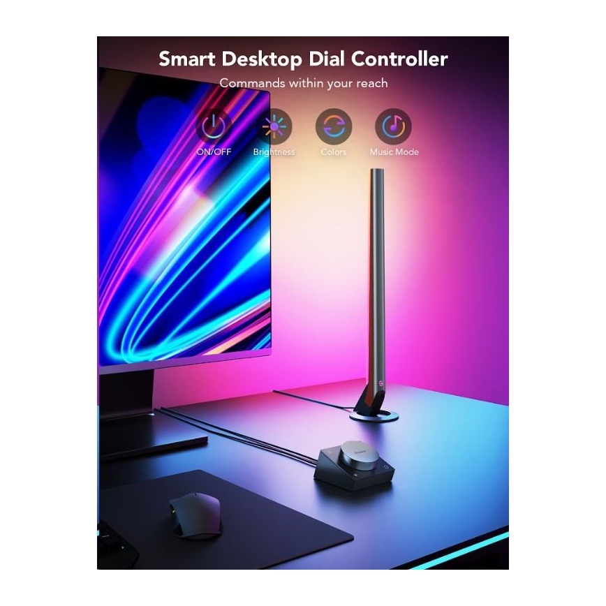 Govee - ΣΕΤ 2x Smart Gaming Wi-Fi LED RGBIC Πάνελ + Smart Dual + τηλεχειριστήριο