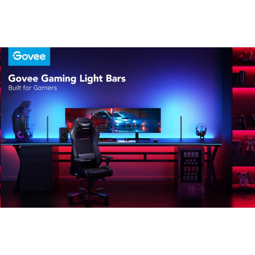 Govee - ΣΕΤ 2x Smart Gaming Wi-Fi LED RGBIC Πάνελ + Smart Dual + τηλεχειριστήριο