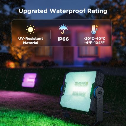 Govee - Σετ 4 τεμ. LED RGBICWW Ρυθμιζόμενος προβολέας LED/24W/230V IP66 Matter Wi-Fi