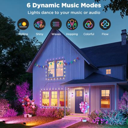 Govee - Σετ 4 τεμ. LED RGBICWW Ρυθμιζόμενος προβολέας LED/24W/230V IP66 Matter Wi-Fi