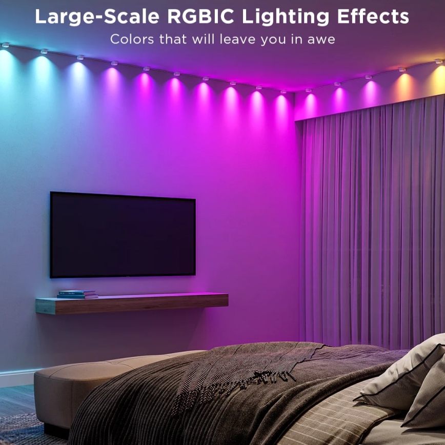 Govee - RGBIC LED String Downlights 5m Wi-Fi φωτισμός  τοίχου