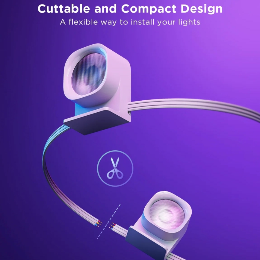 Govee - RGBIC LED String Downlights 5m Wi-Fi φωτισμός  τοίχου
