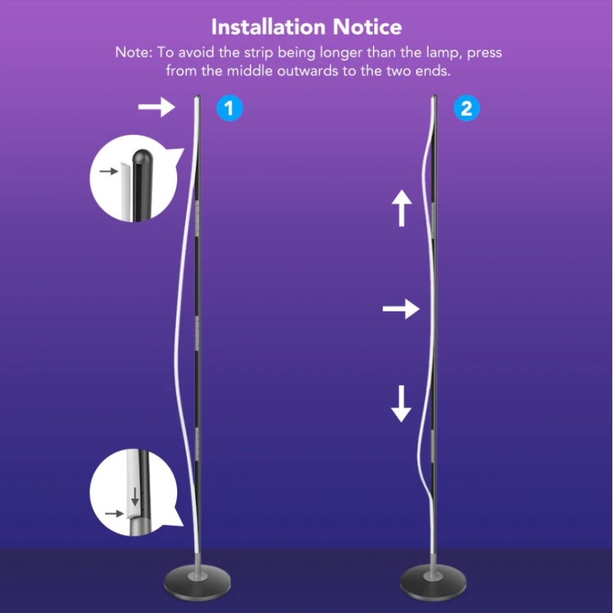 Govee - RGBICW Smart Corner Φωτιστικό Δαπέδου Wi-Fi