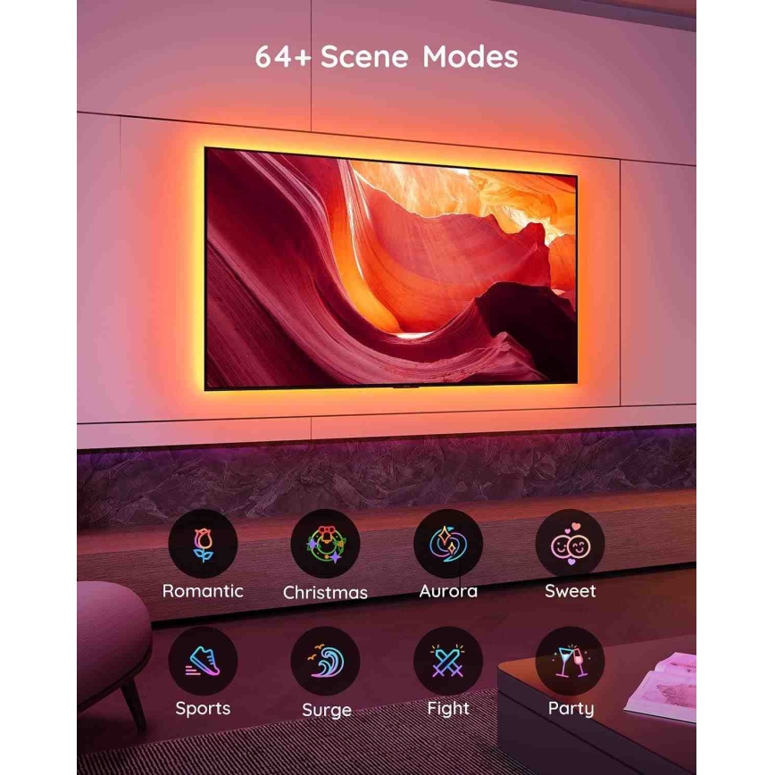 Govee - TV 46-60 SMART RGB LED περιμετρικός φωτισμός + τηλεχειριστήριο