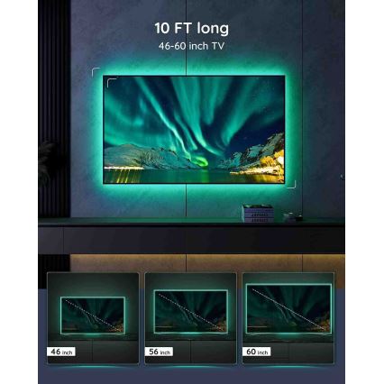 Govee - TV 46-60 SMART RGB LED περιμετρικός φωτισμός + τηλεχειριστήριο
