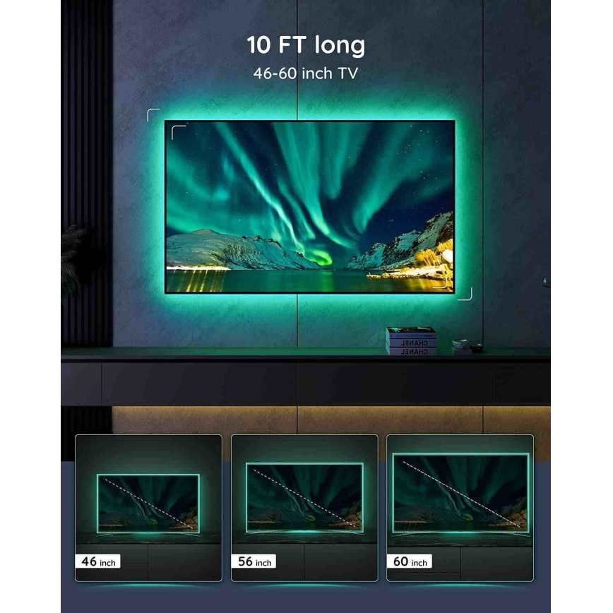 Govee - TV 46-60 SMART RGB LED περιμετρικός φωτισμός + τηλεχειριστήριο