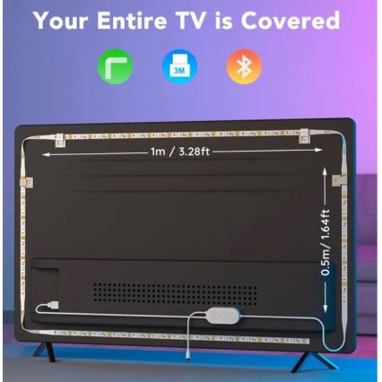 Govee - TV 46-60 SMART RGB LED περιμετρικός φωτισμός + τηλεχειριστήριο