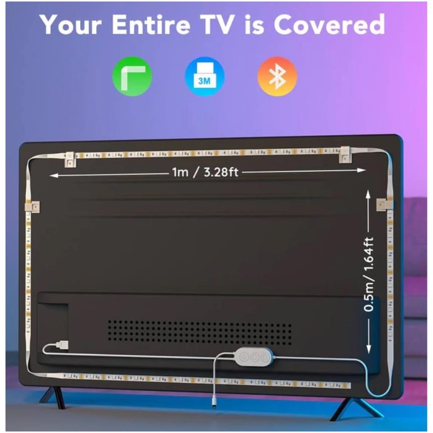Govee - TV 46-60 SMART RGB LED περιμετρικός φωτισμός + τηλεχειριστήριο