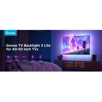 Govee - TV Backlight 3 Lite TV 40-50 SMART LED οπίσθιος φωτισμός RGBICW Wi-Fi IP67 +RC