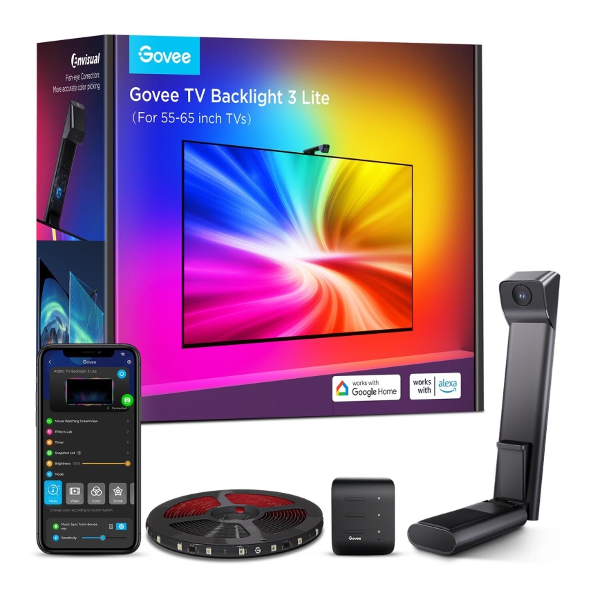 Govee - TV Backlight 3 Lite TV 55-65" SMART LED οπίσθιος φωτιαμός RGBICW Wi-Fi IP67 + τηλεχειριστήριο