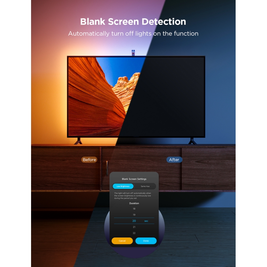 Govee - TV Backlight 3 Lite TV 75-85» SMART LED οπίσθιος φωτισμός RGBICW Wi-Fi IP67