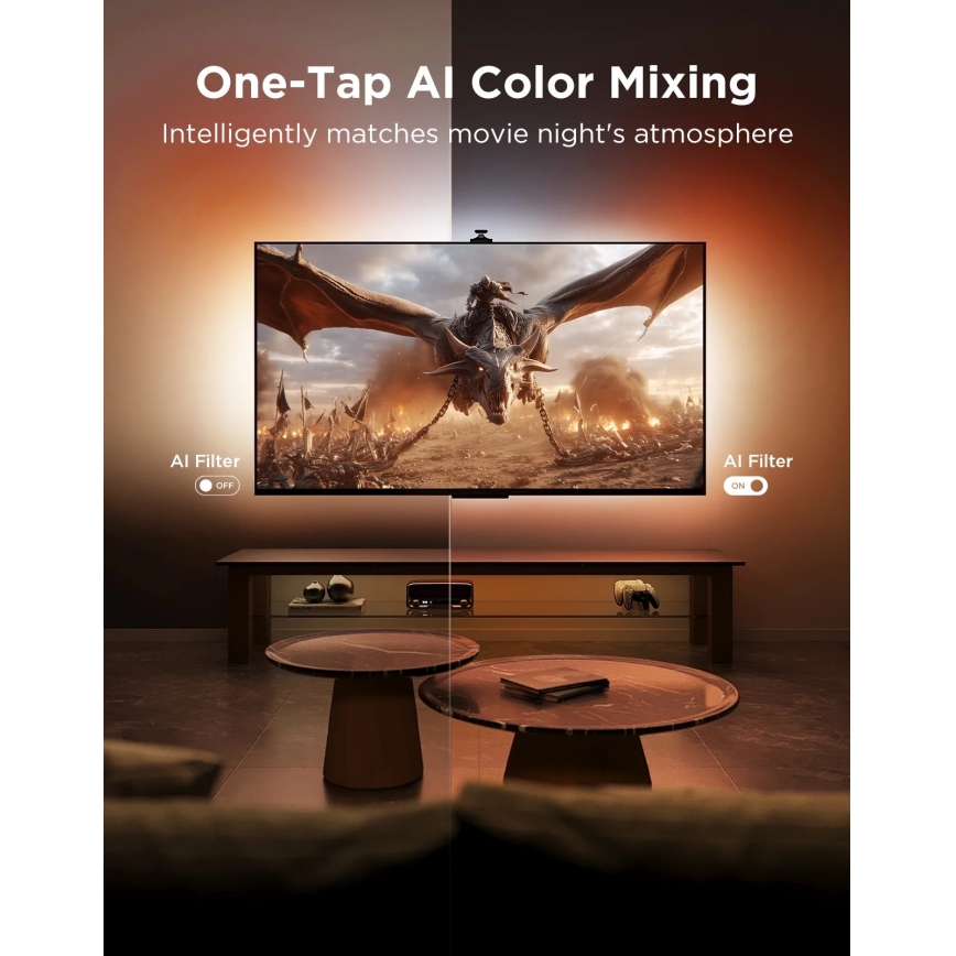 Govee - TV Backlight 3 Pro 75-85 Έξυπνος LED περιμετρικός φωτισμός για τηλεοράσεις RGBIC με Wi-Fi