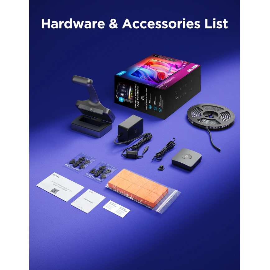 Govee - TV Backlight 3 Pro 75-85 Έξυπνος LED περιμετρικός φωτισμός για τηλεοράσεις RGBIC με Wi-Fi