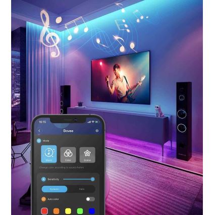 Govee - Έξυπνη LED ταινία RGB Wi-Fi 15μ με τηλεχειριστήριο