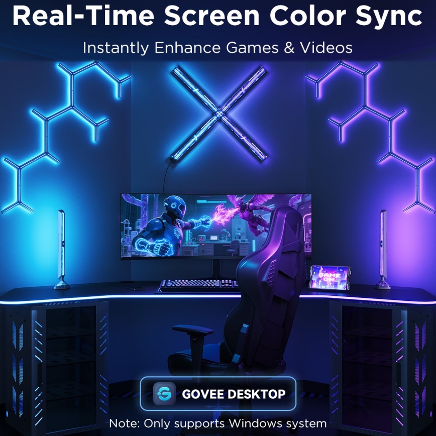 Govee - Έξυπνα RGBIC Gaming Pro πάνελ φωτισμού Matter Wi-Fi