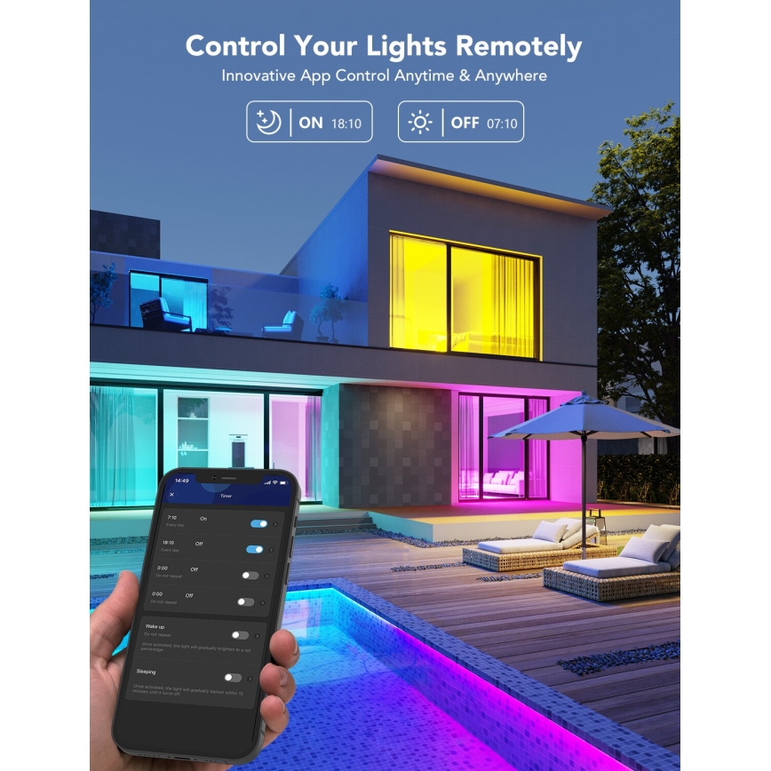 Govee - LED RGBWW Ρυθμιζόμενη λάμπα Smart MATTER E27/9W/230V 2700-6500K Wi-Fi