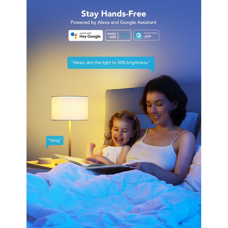 Govee - LED RGBWW Ρυθμιζόμενη λάμπα Smart MATTER E27/9W/230V 2700-6500K Wi-Fi