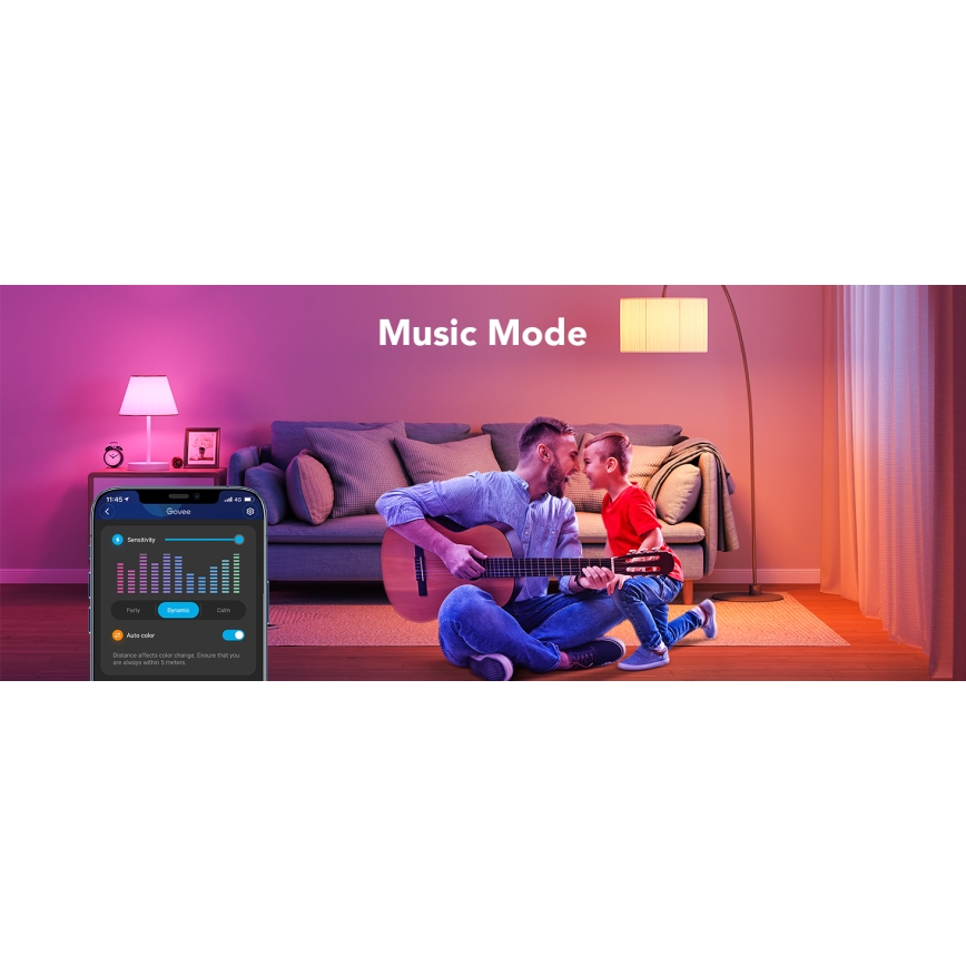 Govee - LED RGBWW Ρυθμιζόμενη λάμπα Smart MATTER E27/9W/230V 2700-6500K Wi-Fi