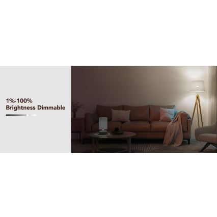Govee - LED RGBWW Ρυθμιζόμενη λάμπα Smart MATTER E27/9W/230V 2700-6500K Wi-Fi
