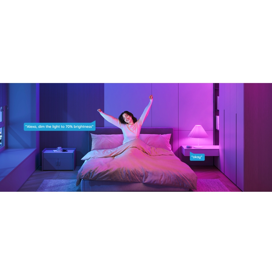 Govee - LED RGBWW Ρυθμιζόμενη λάμπα Smart MATTER E27/9W/230V 2700-6500K Wi-Fi
