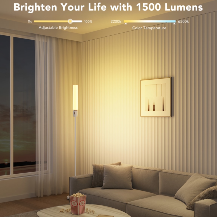 Govee - Επιδαπέδια λάμπα dimming LED CYLINDER SMART RGBICWW 2200-6500K