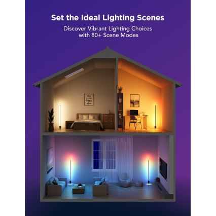 Govee - Επιδαπέδια λάμπα dimming LED Smart MATTER LED RGBICWW 2200-6500K Wi-Fi + τηλεχειριστήριο