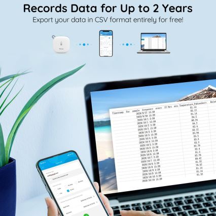 Govee - Θερμόμετρο και υγρασιόμετρο 3xAAA Wi-Fi